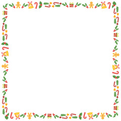 Frame template for christmas season celebration, christmas wreath concept