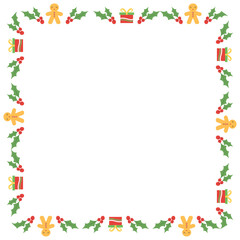 Frame template for christmas season celebration, christmas wreath concept