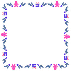 Frame template for christmas season celebration, christmas wreath concept