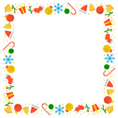 Frame template for christmas season celebration, christmas wreath concept