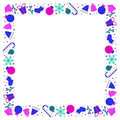 Frame template for christmas season celebration, christmas wreath concept
