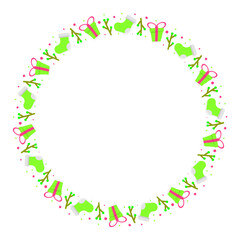 Frame template for christmas season celebration, christmas wreath concept