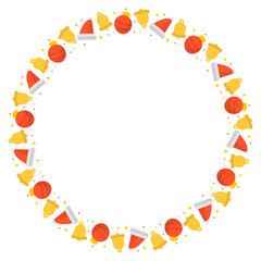 Obraz premium Frame template for christmas season celebration, christmas wreath concept