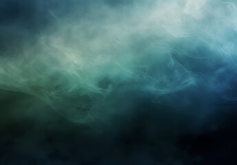 Abstract Foggy Sky with Blue and Green Gradient