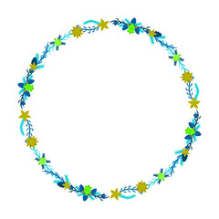 Frame template for christmas season celebration, christmas wreath concept