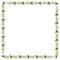 Frame template for christmas season celebration, christmas wreath concept