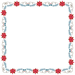 Frame template for christmas season celebration, christmas wreath concept