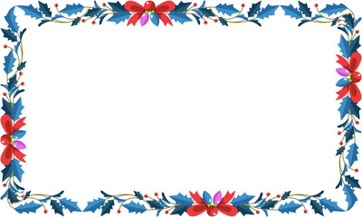 Frame template for christmas season celebration, christmas wreath concept