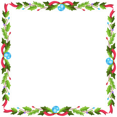 Frame template for christmas season celebration, christmas wreath concept