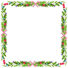Frame template for christmas season celebration, christmas wreath concept