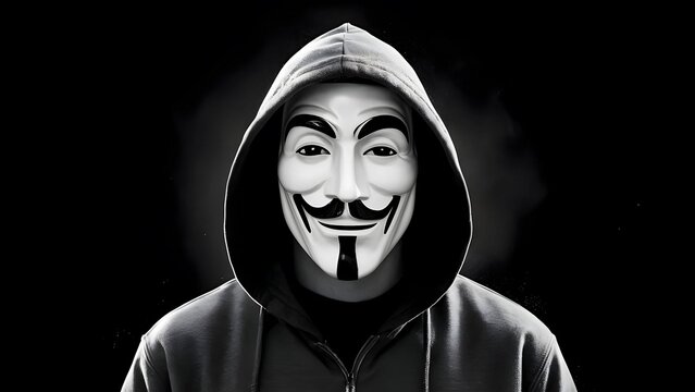 Hacker with anonymous mask