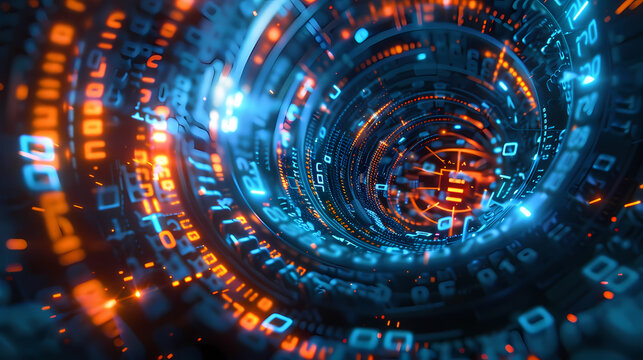 Luminous spiral tunnel