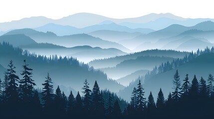 Fototapeta premium mountain, landscape, sky, sunset, fog, mountains, nature, sunrise, forest, cloud, clouds, hill, morning, mist, sun, view, winter, valley, tree, dawn, snow, hills, travel, peak, light