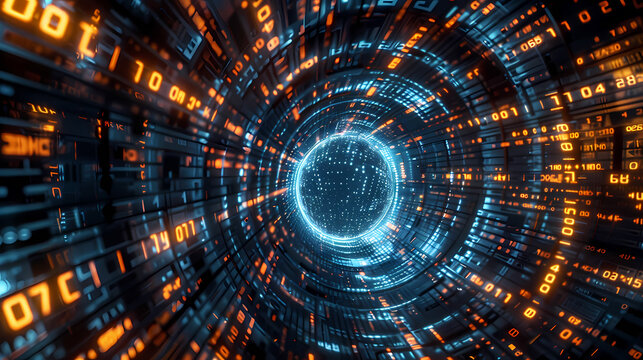 Luminous spiral tunnel