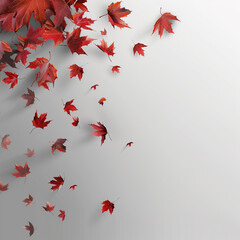 autumn leaves border, maple leaves