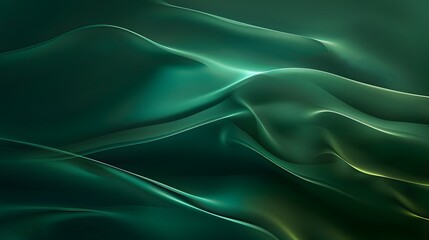 Obraz premium Abstract Green Gradient Background With Wavy Texture