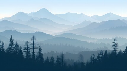 Obraz premium mountain, landscape, sky, sunset, fog, mountains, nature, sunrise, forest, cloud, clouds, hill, morning, mist, sun, view, winter, valley, tree, dawn, snow, hills, travel, peak, light
