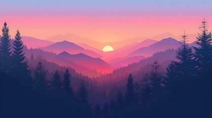 mountain, landscape, sky, sunset, fog, mountains, nature, sunrise, forest, cloud, clouds, hill, morning, mist, sun, view, winter, valley, tree, dawn, snow, hills, travel, peak, light