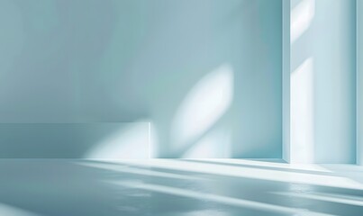 Minimalist Light Blue Studio Room Background