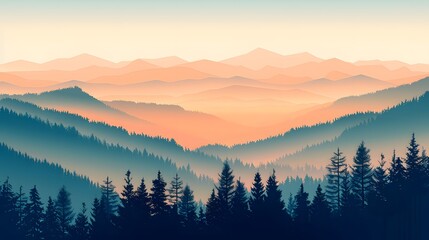 Obraz premium mountain, landscape, sky, sunset, fog, mountains, nature, sunrise, forest, cloud, clouds, hill, morning, mist, sun, view, winter, valley, tree, dawn, snow, hills, travel, peak, light