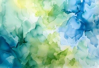 Abstract Watercolor Background Blue Green Gradient