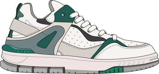 Vector sneakers shoes for training, running shoe vector illustration. Sport shoes , isolated