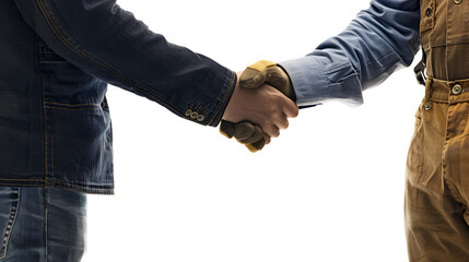 a handshake between an employer 