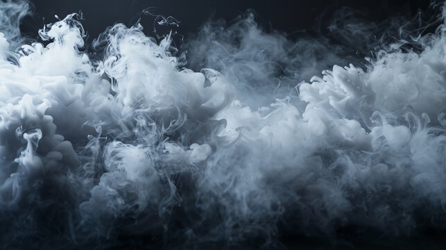 Dynamic chemical reaction with smoke bomb explosion creating swirling smoke.