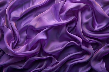 Fototapeta premium A purple fabric with a pattern of swirls and lines. The fabric is purple and has a soft, flowing texture