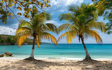 Tropical beach at Seychelles, Praslin