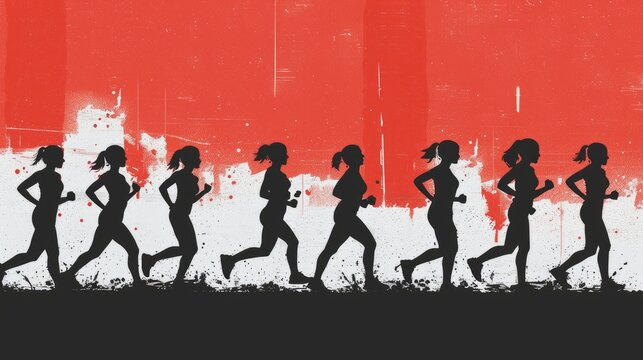  Minimalist poster of people doing zumba in a studio, blocks, silhouettes of dancers, activities, stepping or shaking