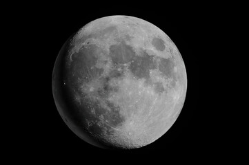 full moon over black