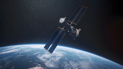 earth and moon. Generative AI