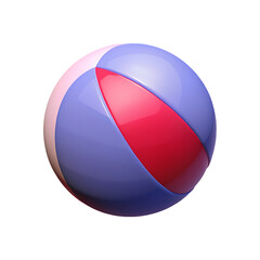 A vibrant and colorful plastic beach ball isolated on a white background. Perfect for summer, fun, and outdoor activities.