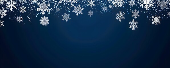 Blue Background with Snowflakes for Winter