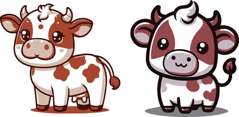A cute cow color art