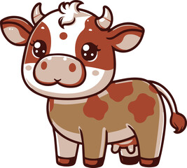 A cute cow color art