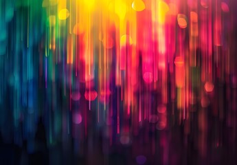 Abstract Blurred Rainbow Light Reflections