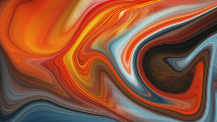 4K Texture of abstract fluid art. background made of abstract paint mixed with effects. artwork in liquid acrylic using haphazardly blended pigments. Suitable for backgrounds and posters. Abundant hue