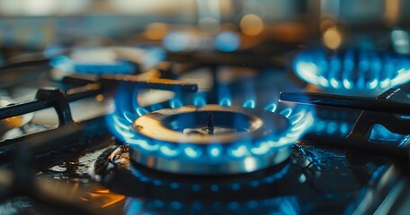 Macro Photography of Blue Gas Stove Flame