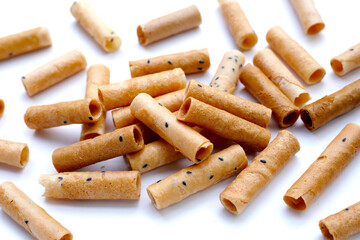 Thai snack, crispy coconut rolls