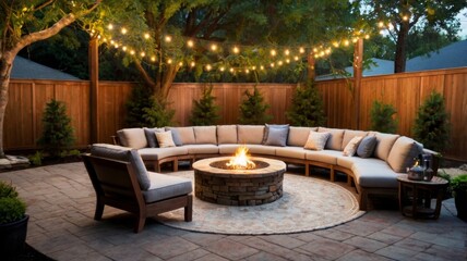 lounge chairs in the garden