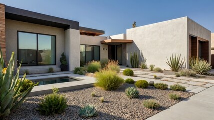 Fototapeta premium modern house with garden