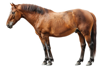 Obraz premium Majestic Chestnut Horse Isolated on Black