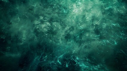 Fototapeta premium Dark Green Textured Background With High Contrast