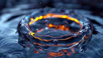 A water ring rotating with some glowing action