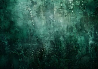 Fototapeta premium Dark Green Grunge Wall Texture Background