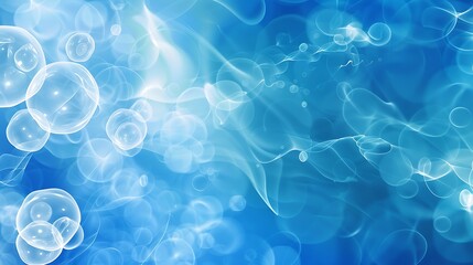 Abstract blue background with white shapes science and medical concept