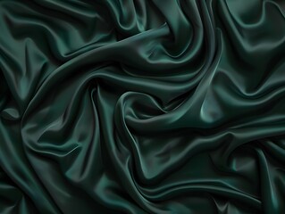 Obraz premium Dark Green Silk Fabric Background Texture