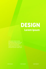Vivid green gradient background with overlapping geometric shapes creating a modern and abstract design